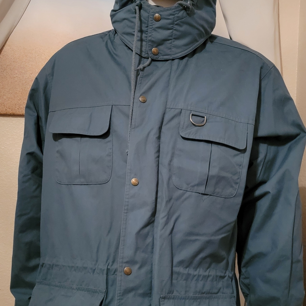 Eddie Bauer Men's Teal Military Jacket